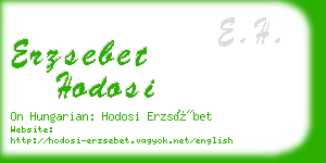 erzsebet hodosi business card